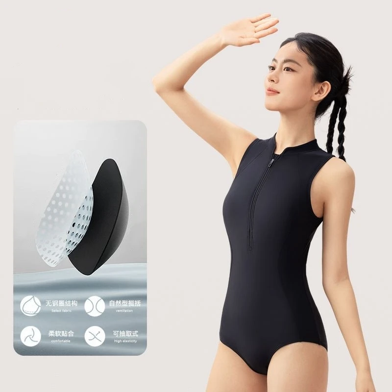 Women One Piece WaterProof Nylon Surfing Beach Push Up Bathing SwimSuit Female Professional Quick-Dry Outdoor Athletic SwimWear