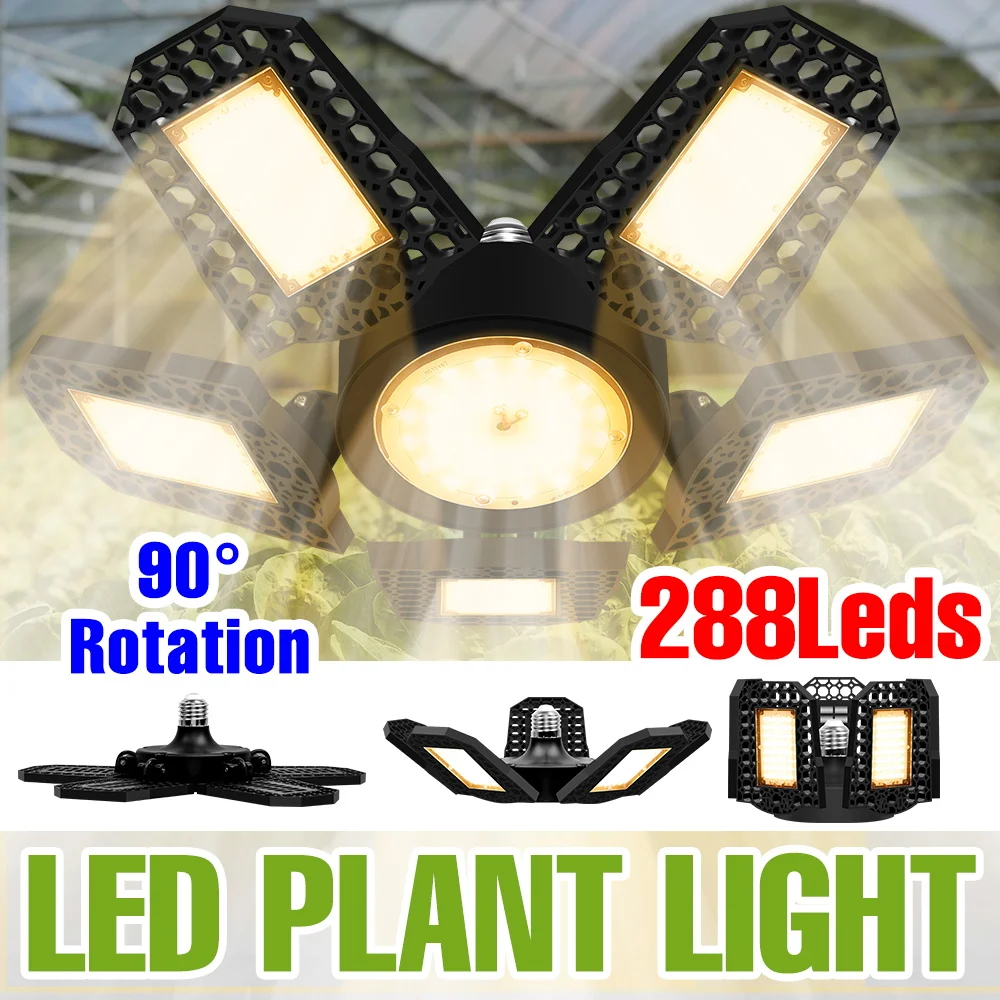 LED Plant Grow Light 100-277V Deformable Full Spectrum Vegetable Plant Fill Lamp Succulent Cactu Fruit Moss Cultivation Lighting