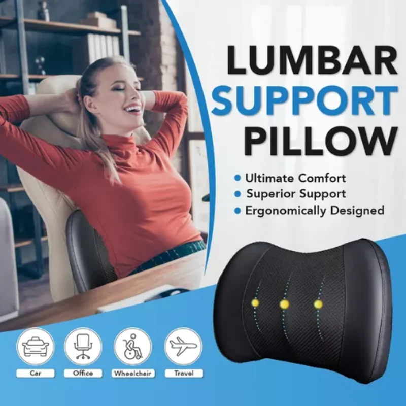 Viscoelastic lumbar support pillow for lower back  AUT  textiles and decorative cushions