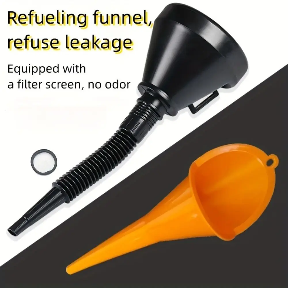 Multifunctional Multi-caliber Fuel Filling Funnel Spill-Free Pouring Extension Pipe Car Engine Refueling Funnel Filling Strainer