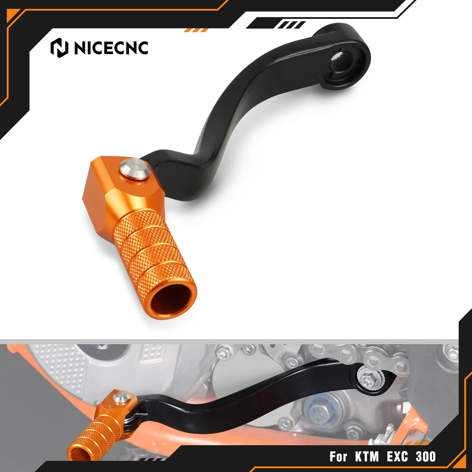 NICECNC لـ KTM EXC 300 250 XC XCW TPI 2017-2019 رافعة تحول مزورة SX 125 SXF 250 SXF 450 EXC 250 EXCF 350 لـ Husqvarna TE 300 #1