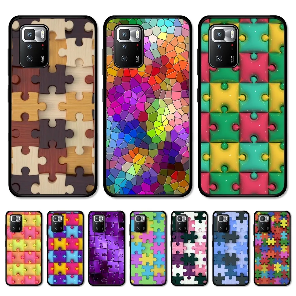 Interesting Puzzle Phone Case For Redmi Note 4 X 5 A 6 7 8 T 9 9S 10 11 11S 11Epro Poco M3 pro