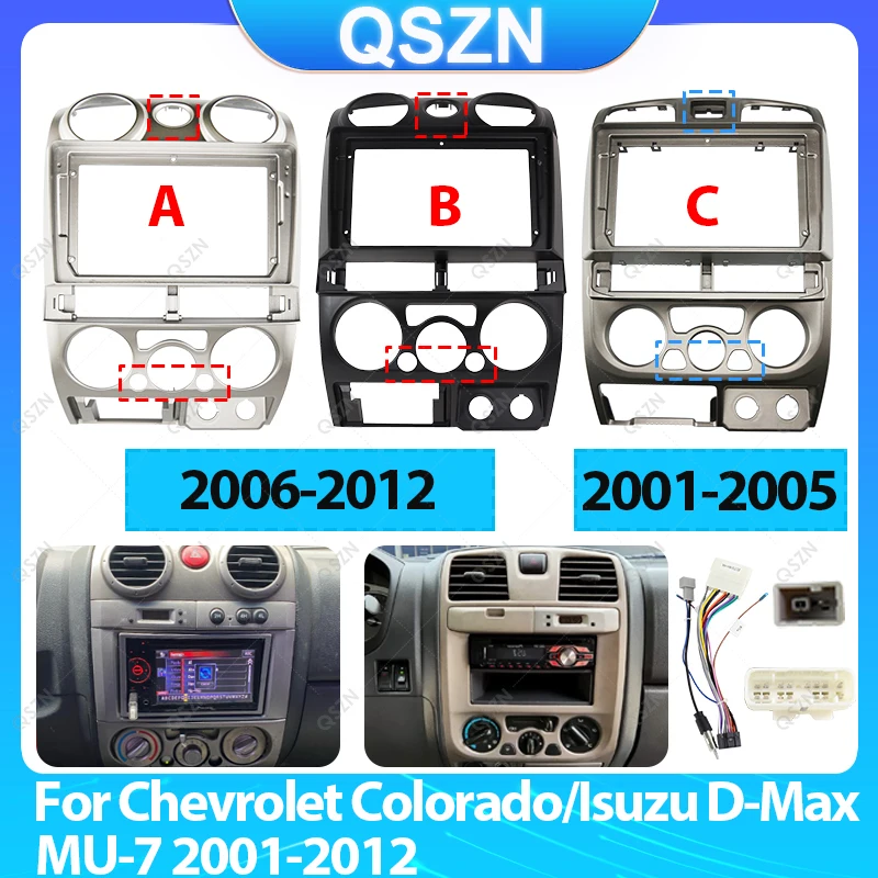 For ISUZU D-MAX/MU-7/CHEVROLET COLORADO 2001-2012 Car Radio Android Stereo audio screen multimedia video player Harness frame