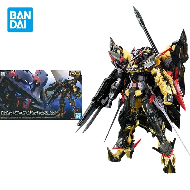 Bandai Original RG 1/144 GUNDAM ASTRAY GOLD FRAME AMATSU MINA Anime Action Figure Assembly Model Toys Model Gifts for Children