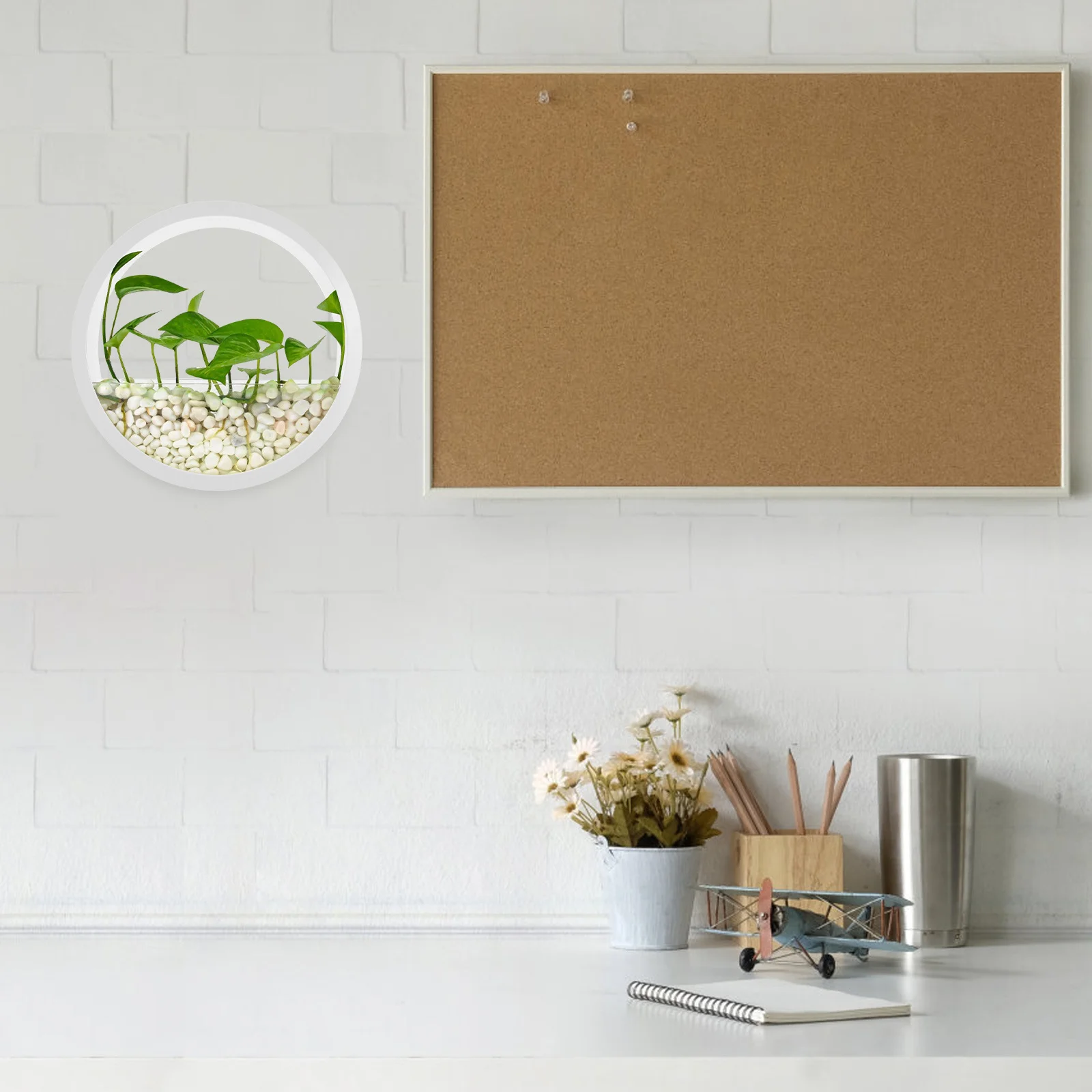 

Wall Mount Vase Hydroponic Planter Clear Round Hanging Indoor Planter Balcony Wall Mounted Flowerpot Succulent Container