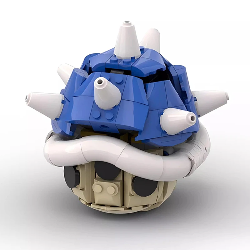 Bricklink MOC เกมอะนิเมะตัวเลข 40787 Kart Spiny Shell เต่าชุด DIY Creative Building Blocks ของเล่นเด็กคริสต์มาสของขวัญ