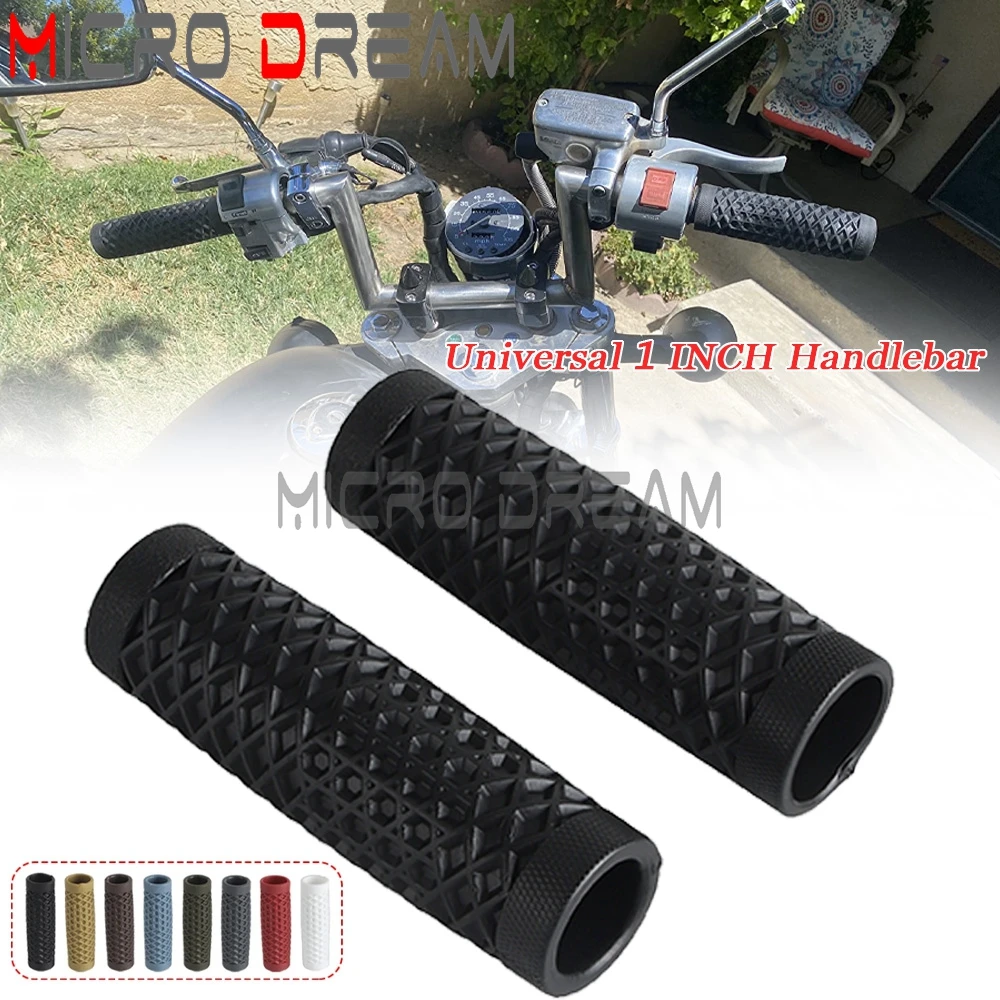 

Universal 25MM/28MM Handlebar Motorcycle Rubber Handlebar Grip Hand Grip Brake Handle Grips Cover For Harley Honda Bmw Yamaha