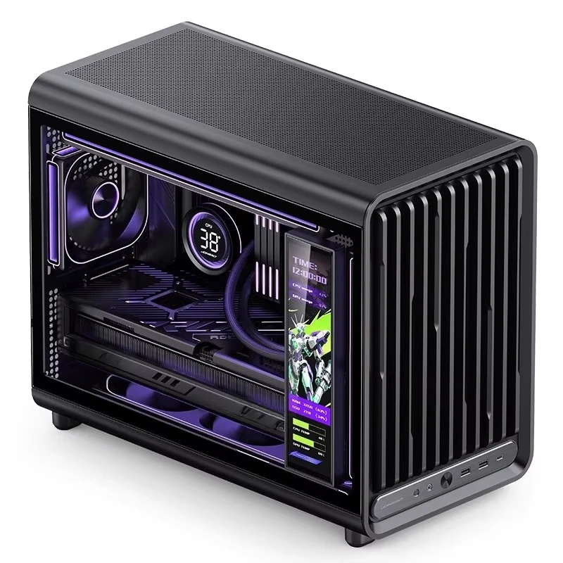 In‑Stock Mesh‑Cover Gaming Shell, M‑ATX, BTF Back‑Plug Mainboard, 360 Water‑Cool Ready, Vertical Computer Case