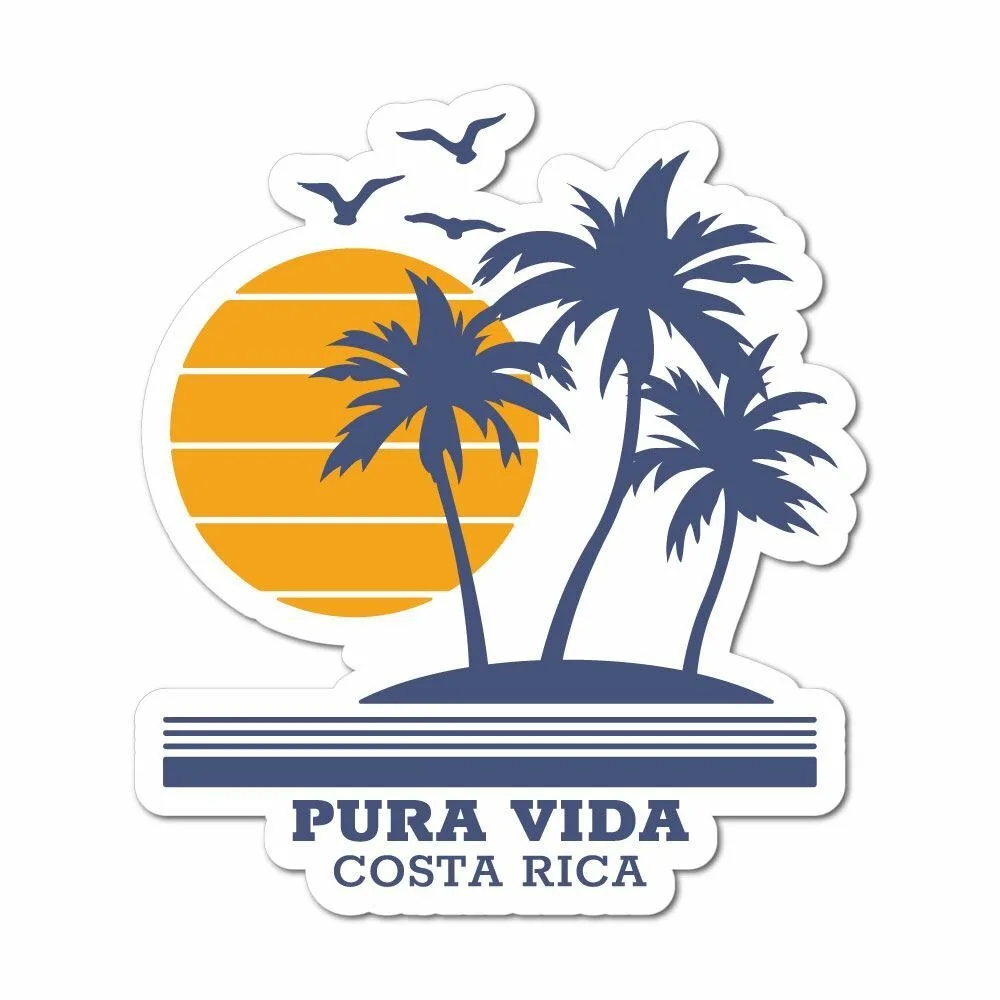 

Pura Vida Sticker Vibes Funny Window Sticker Waterproof Vinyl Decal UV Resistant Decoration Accessories Durable