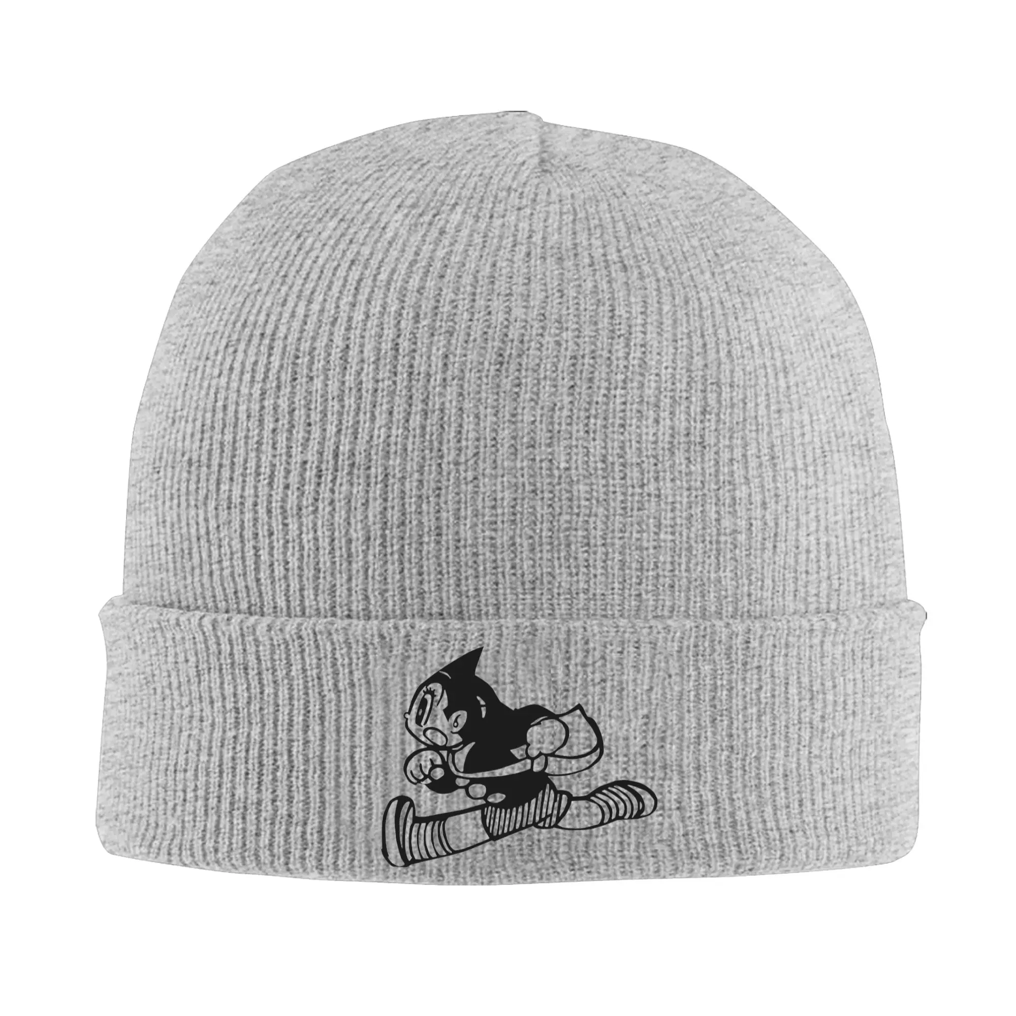 Simple ASTROBOY Knitted Hat Beanies Autumn Winter Hats Warm Unisex  Hip Hop Astro Boy Anime  Caps Men Women Gift,