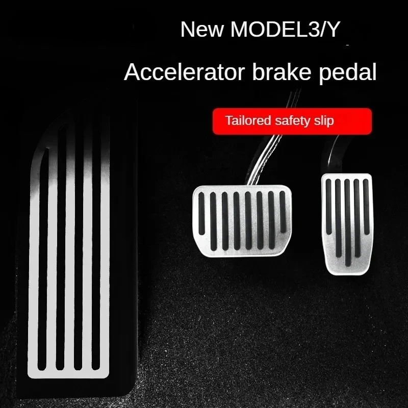 Stainless Steel Pedal Cover for Tesla Model 3 Model Y 2017-2025 Accelerator Brake Foot Rest Pedal Pads Non Slip Car Accessories view 2