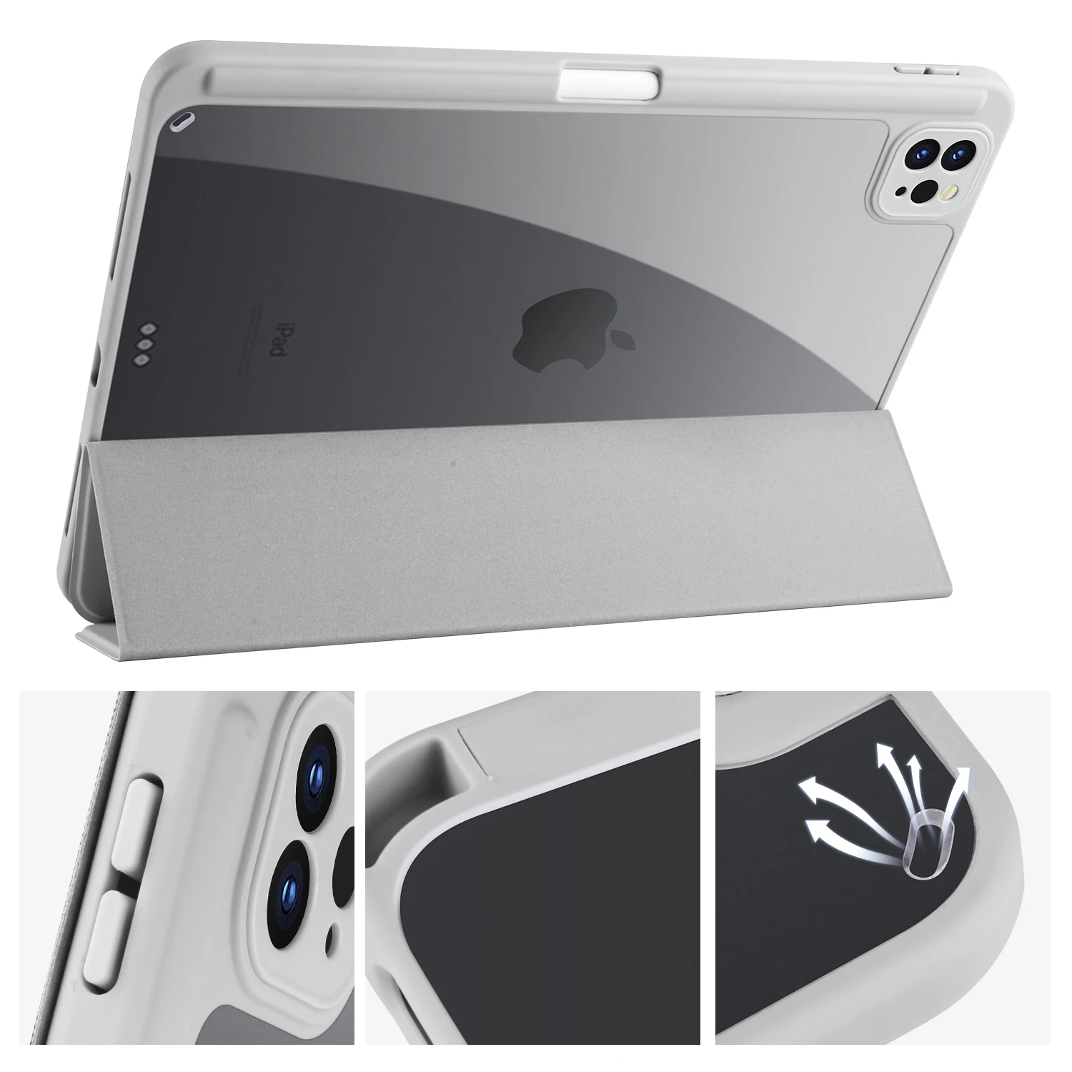 حافظة لجهاز iPad Air 5 4 10.9 Mini 6 غطاء شفاف لجهاز IPad 9.7 2017 2018 10.2 7th 8th 9th 11 12.9inch 2020 2021 2022 Shell