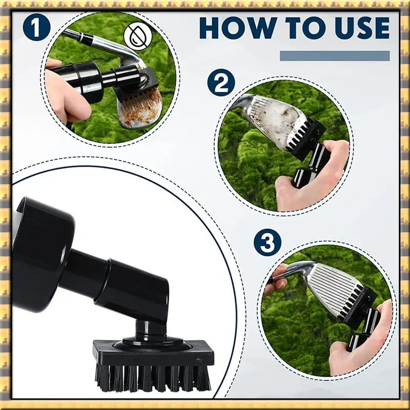 

AA79 New 2 Pcs Golf Club Cleaner Golf Cleaning Brush 6.3 Inch Golf Club Cleaner Brush Golf Club Cleaning Tool Golf Water Brush