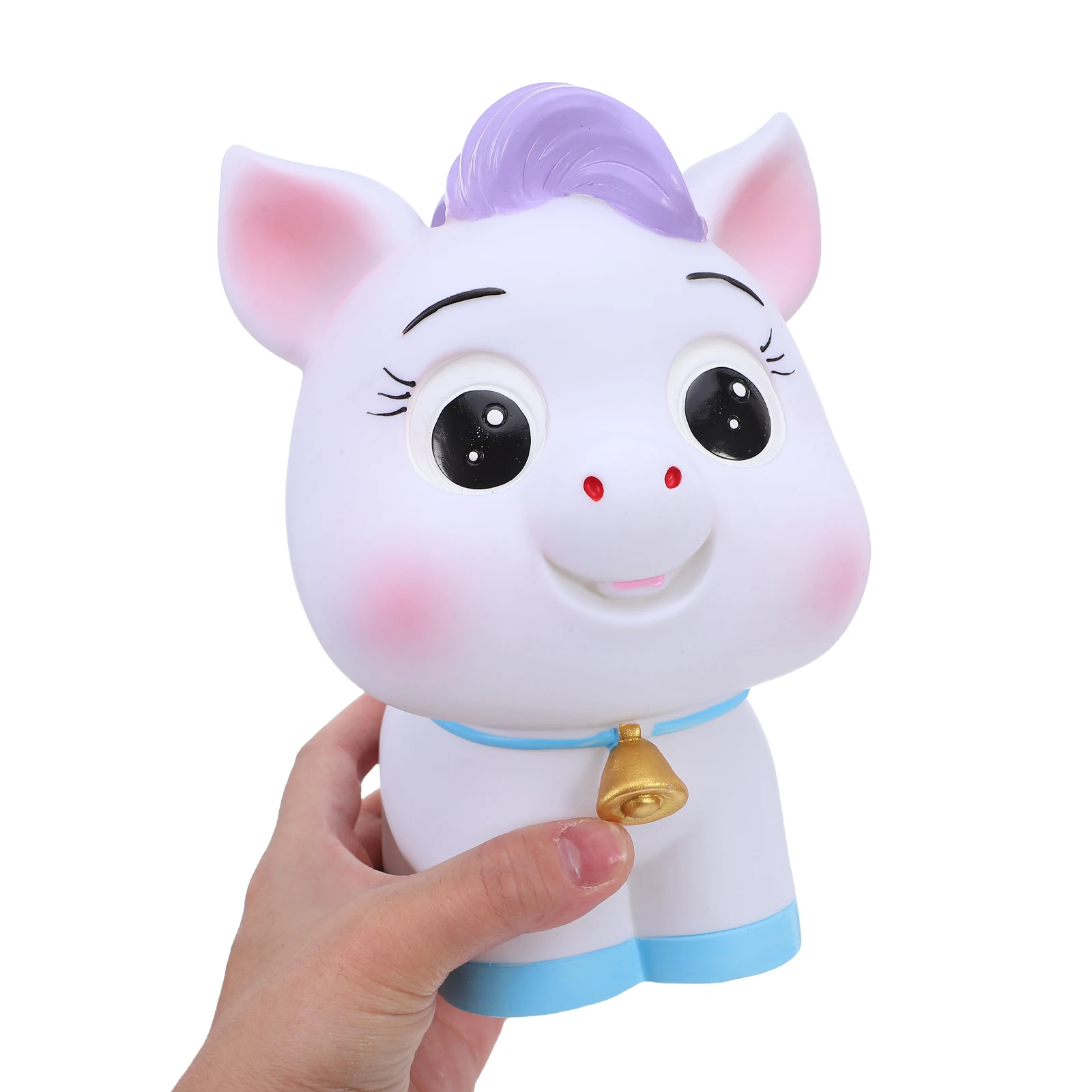 حاوية عملات معدنية بيضاء غير قابلة للكسر على شكل حصان من مادة PVC للأطفال، صندوق توفير على شكل حيوان لطيف للأطفال هدية عيد ميلاد المنزل #3