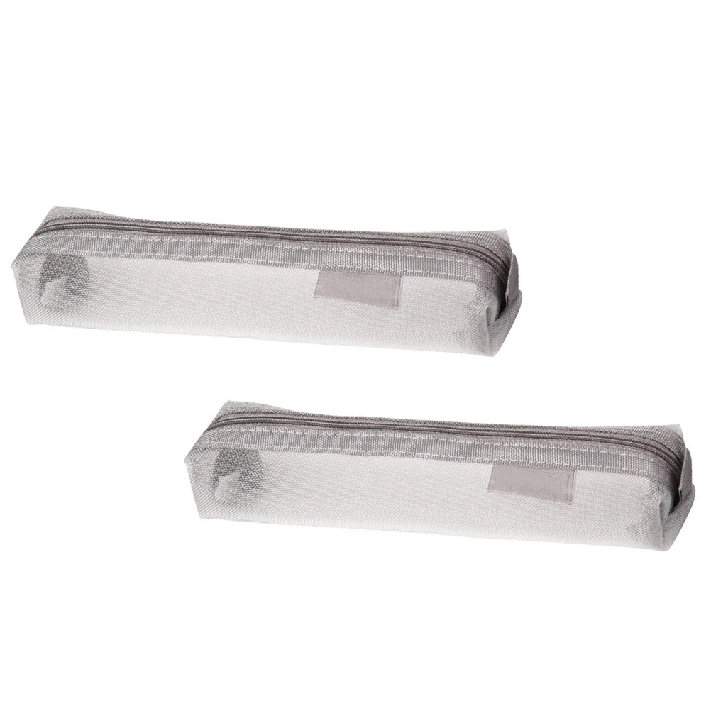 

2Pcs Exam Pencil Bags Transparent Large Capacity Stationery Organizer Portable Zipper Pen Storage Pouch for Students Teachers