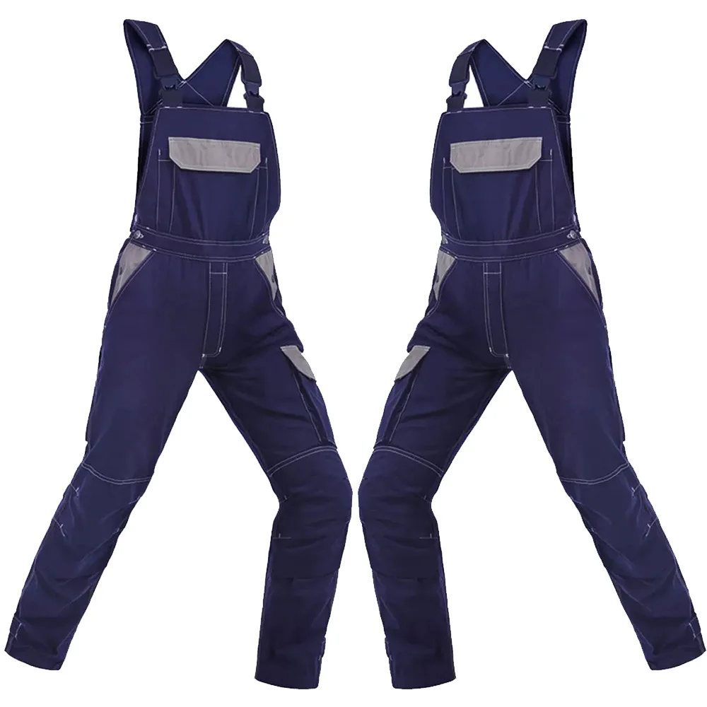 Bib Overalls Sleeveless Bib Pants Protective Overalls Strap Jumpsuits with Pockets