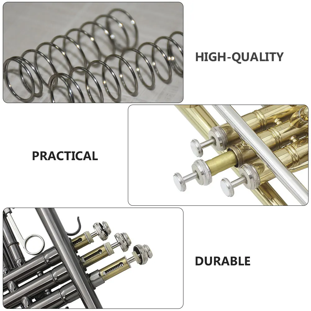 

5 pcs Durable Button Springs Replacement Accessories Silver Sturdy Stainless Steel Spring Replacements Piston Springs Button