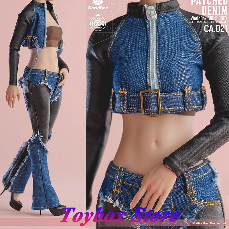 

Worldbox 1/6 масштаб женская фигурка ретро лоскутный джинсовый костюм CA021 игрушки аксессуар для 12 дюймов тело солдата украшение своими руками