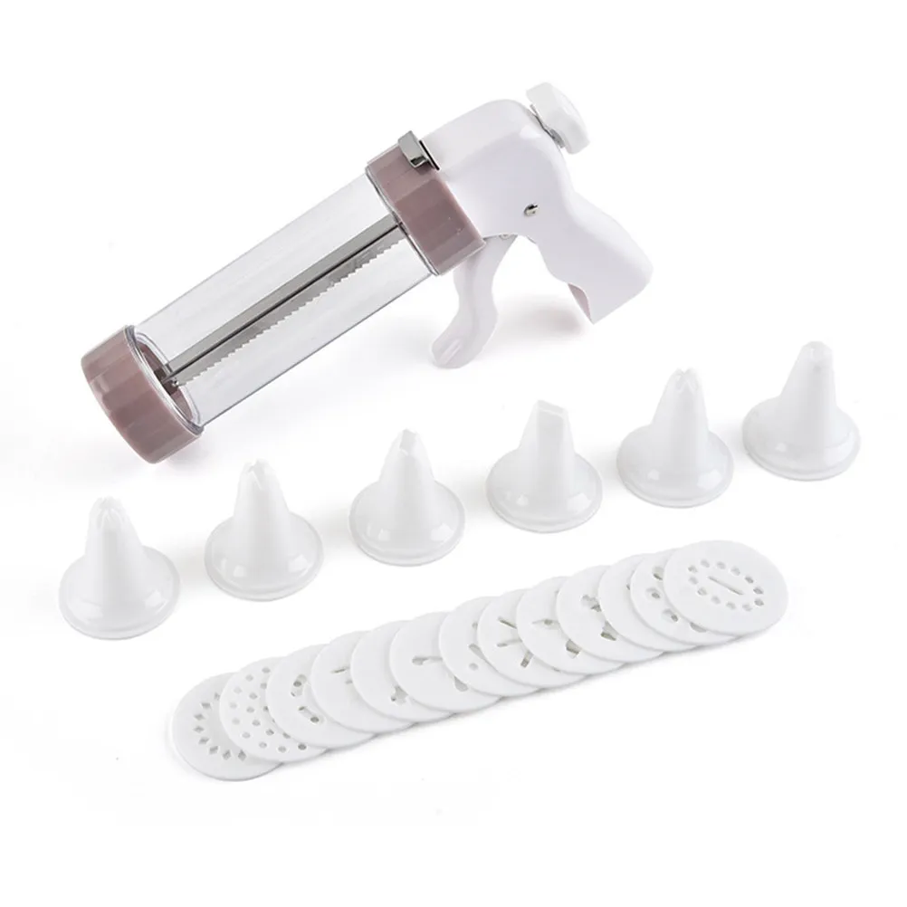 

Пластиковый пресс для украшения печенья, эргономичный дизайн, износостойкий инструмент для выпечки, простое управление, экономия места, декоратор для десертов и тортов