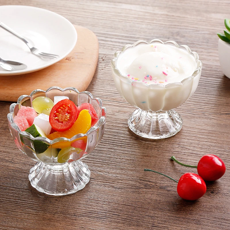 1pc 150ml Cocktail Glass Dessert Cup Simple Goblet Ice Cream Bowl Holder Cold Dish Mug Beer Wine Pudding Cups