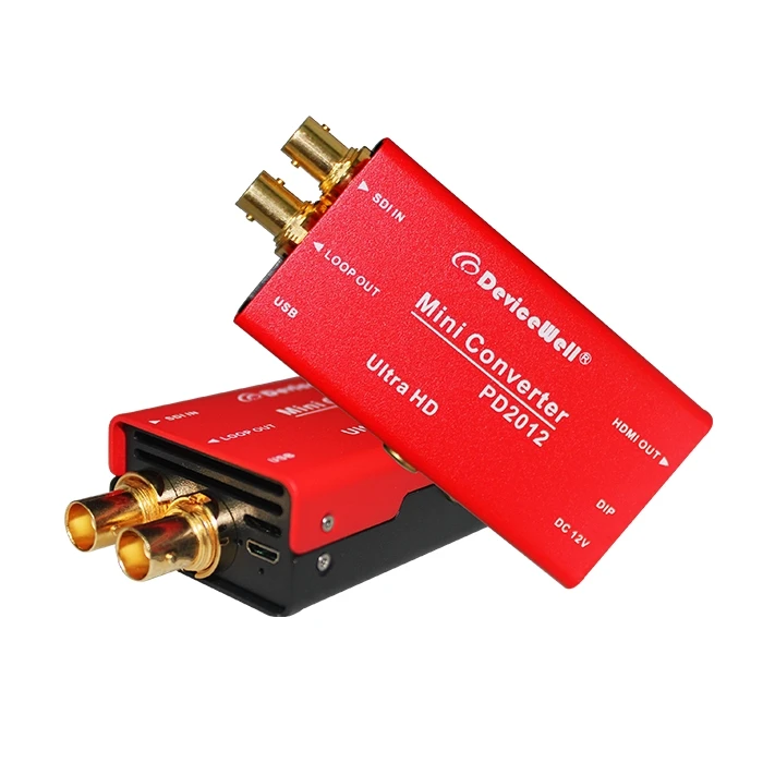 DeviceWell PD2012 12G SDI Video Converter Monitor 4K Broadcasting Video Splitters & Converters