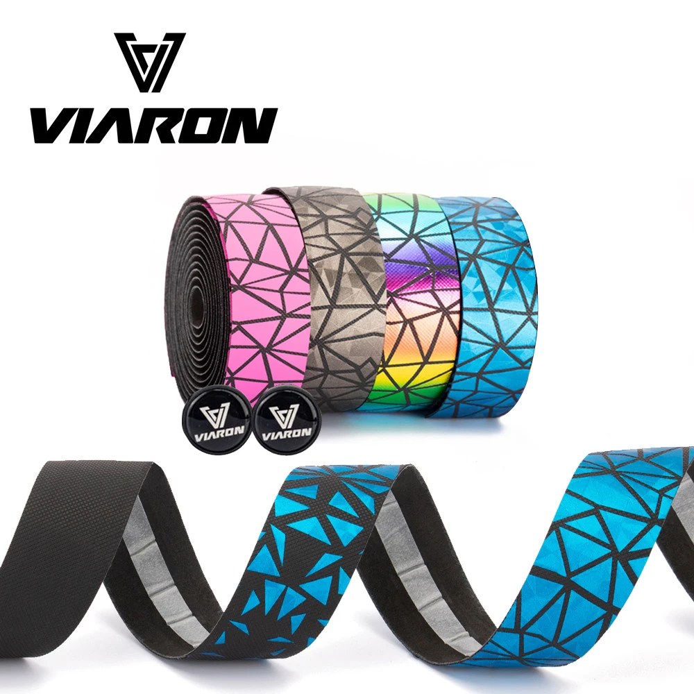 VIARON Ultralight Road Bike Handlebar Tape Cycling Shock Absorption Bicycle Accessories PU EVA Antislip Reflective Soft 1 pair