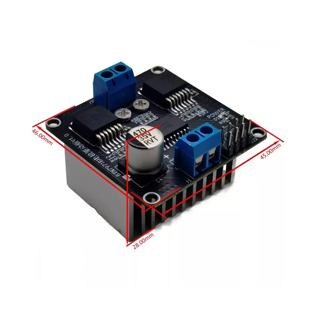 Picture 3: BTN7971 6V-27V High Power Motor Driver Module Smart Car Motor Forward Reverse 68A Current Limiting H-Bridge 25KHz Motor Driver