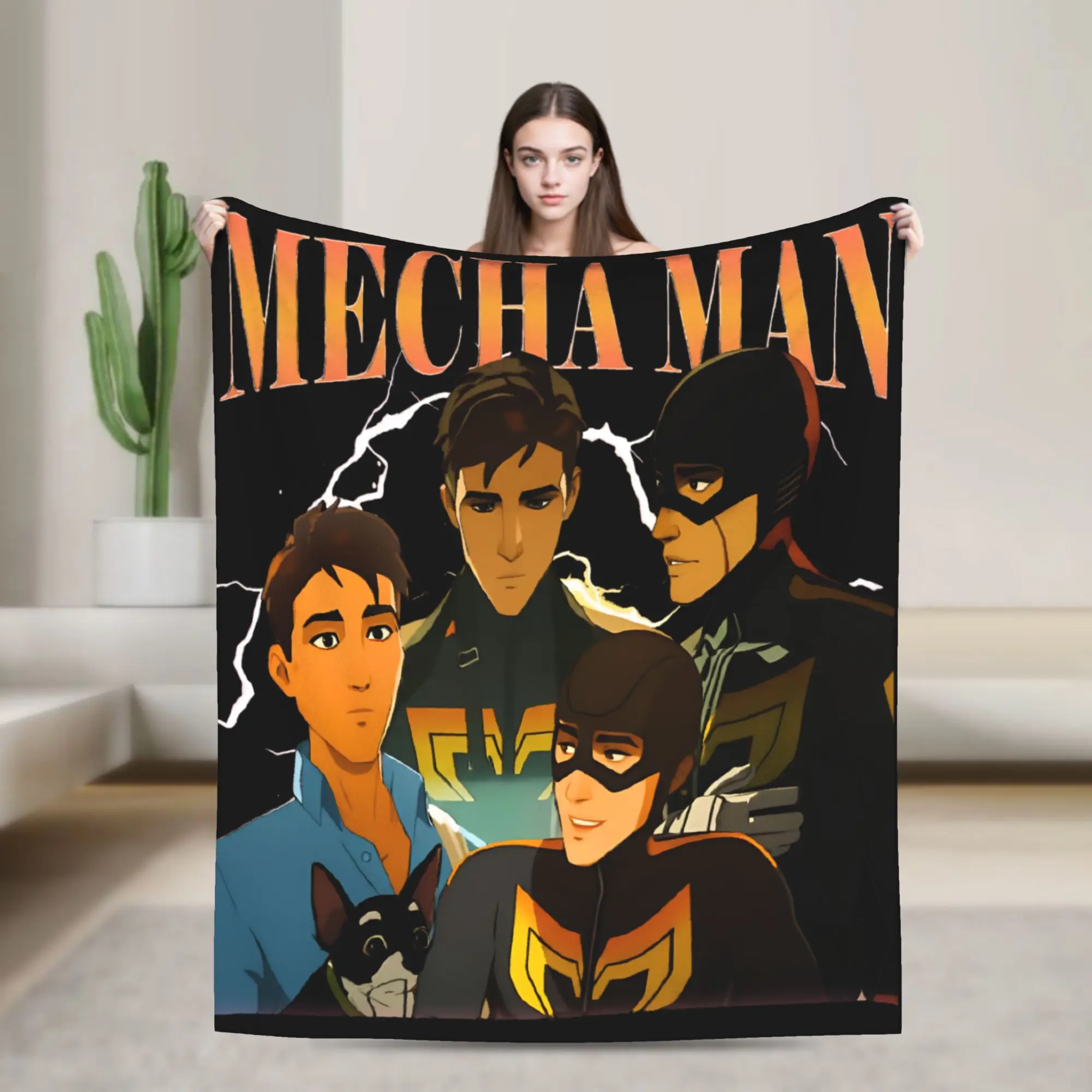 إرسال لعبة بطانية Mecha الرجال روبرت سوبر لينة مريحة أفخم رمي بطانية للأطفال الكبار غرفة نوم الفانيلا المفرش #1