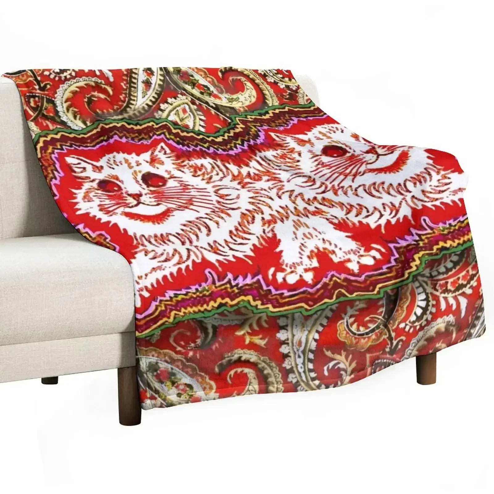 

louis-wain Throw Blanket Loose Blankets For Sofas Softest warm winter Blankets