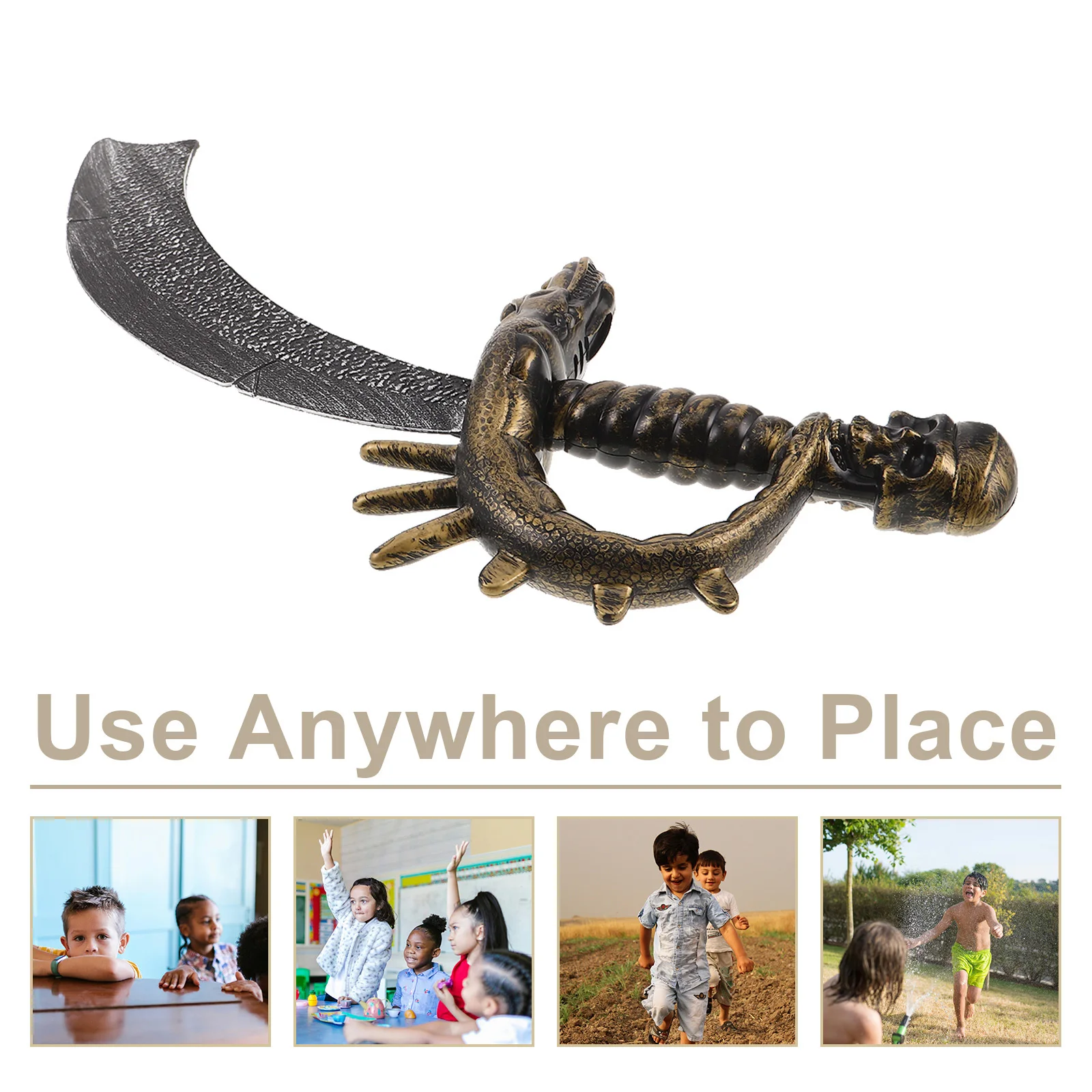 子供用ハロウィン海賊剣丈夫なプラスチックアクセサリーロールプレイコスチュームパーティー仮装に安全騎士ローマ剣