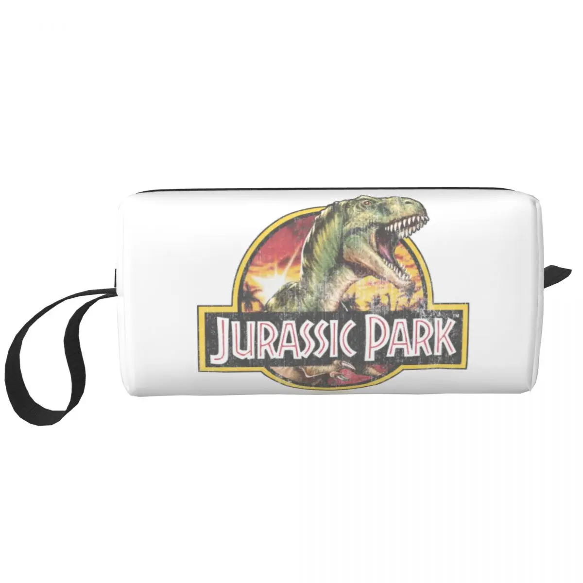 Custom Jurassics Park Toiletry Bag for Women Dinosaur World Makeup Cosmetic Organizer Lady Beauty Storage Dopp Kit Case