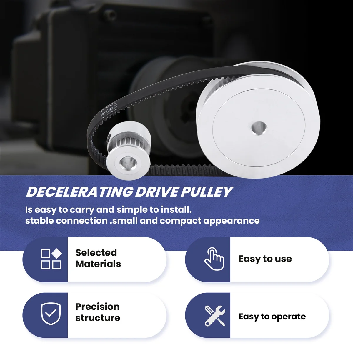 Polia da correia dentada AC37-GT2 60 dentes 20 dentes 5mm redução 1:3 largura da correia 6mm para acessórios de impressora 3D