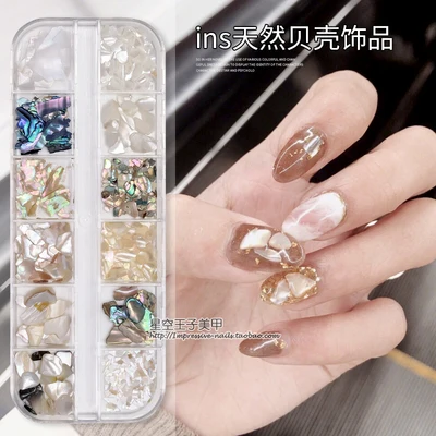 Nail Art Aurora Shell płatki Abalone paznokcie Charms 3D nieregularny plaster muszla kamień cekiny zdobienie paznokci dekoracje akcesoria do Manicure — zdjęcie 7