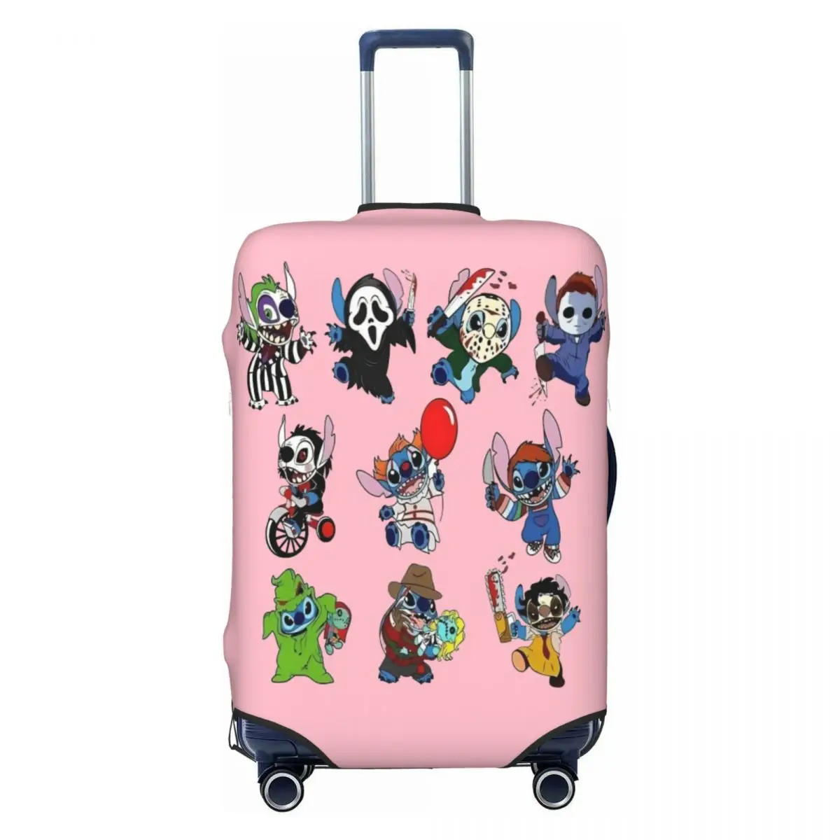 

Custom Funny S-Stitch Anime Jigsaw Puzzle Luggage Cover Protector Elastic Travel Suitcase Covers