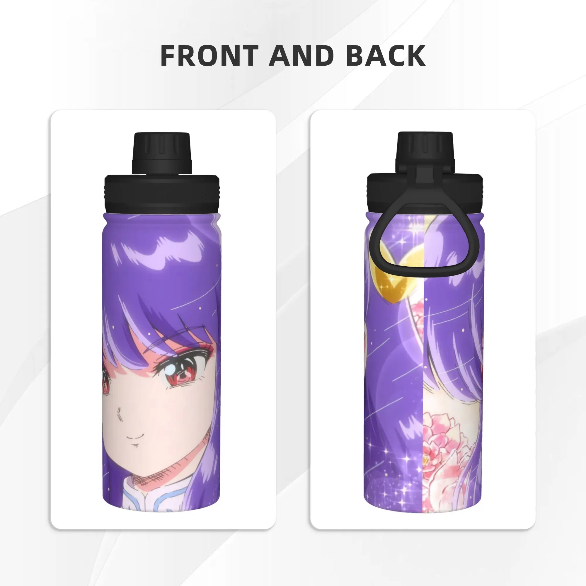 Ranma 1/2 Japanese Anime Shampoo 18OZ Sports Insulated Kettle  Thermal Cup Vacuum Flask Smoothie Tea Mugs Spill Proof