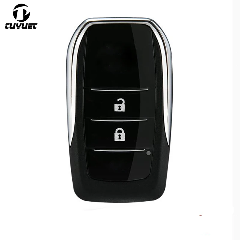 Coque de clé télécommande pliable, 2/3/4 boutons, pour Toyota Camry Corolla Yaris Wish Prado Tundra Hiace