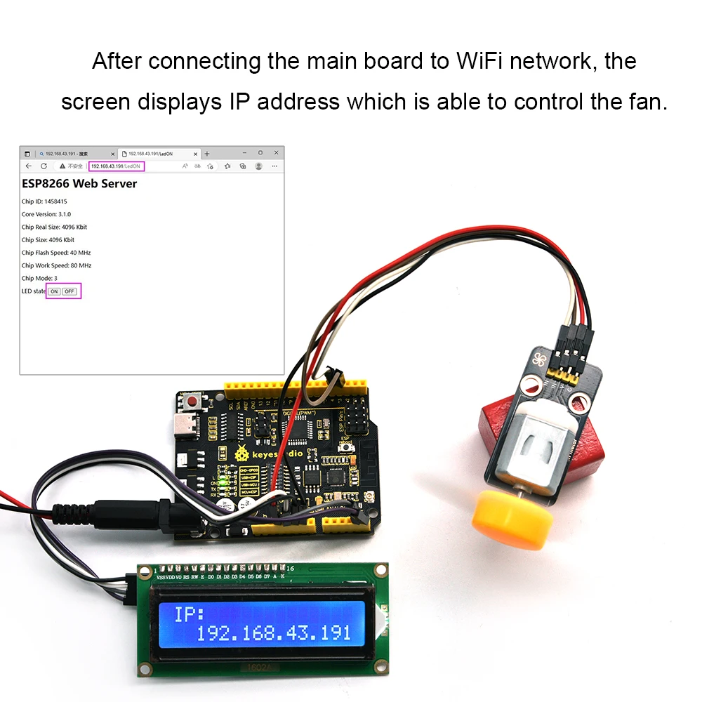 Keyestudio ATMEGA328 UNO Plus Development Board & ESP8266 WIFI MEGA-2560 MCU  +Type-C USB Compatible With Arduino Mega/UNOR3