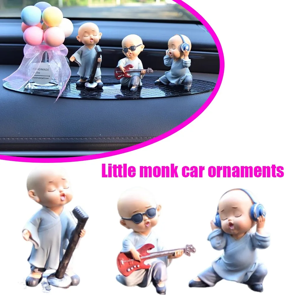 1Pc Auto Ornamente Buddhistischen Mönche Action Figur Nette Mönch Dekoration Automotive Interior DashBoard Voiture Zubehör Jungen Geschenke