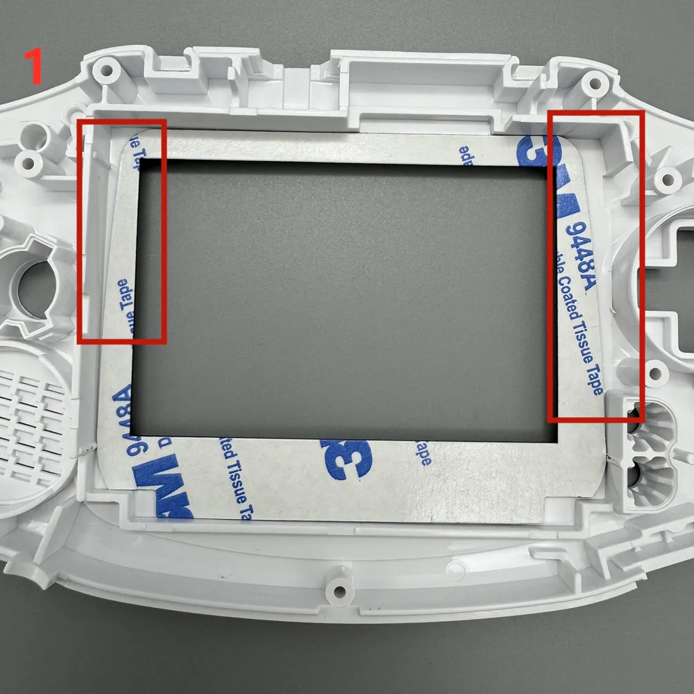 Imagem -02 - Ips Lcd Screen For Gba Highlight Brilho Shell Livre de Corte sem Soldagem Tamanho Original Luz Quente v4