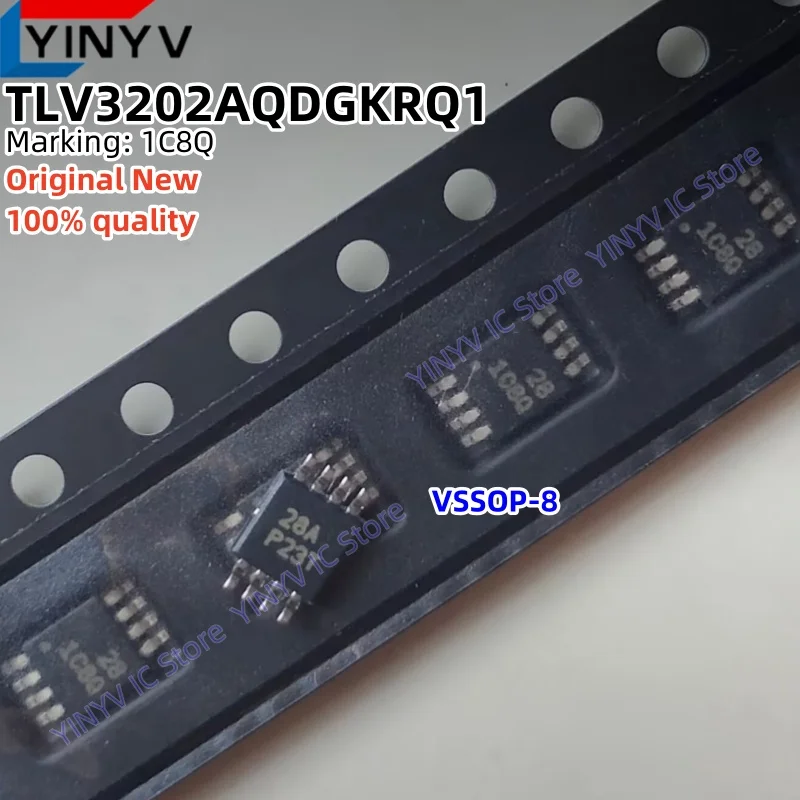 10Pcs TLV3202AQDGKRQ1 Marking: 1C8Q VSSOP-8 TLV3202 40-ns, Micropower, Push-Pull Output Automotive Comparators 100% New