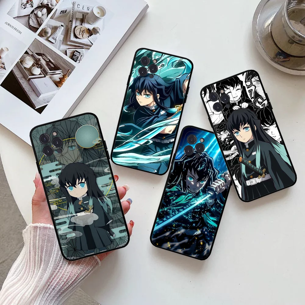 Anime Muichiro Tokito Phone Case Silicone Soft For Iphone 16 15 14 13 12 11 Pro Mini XS MAX Plus X Cover