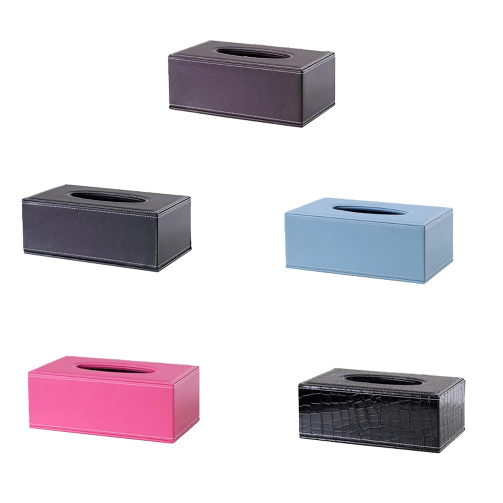 

Practical PU Tissue Box Desktop Napkin Vintage Paper Holder Napkin Case Tissue Organizer for Home Living Room Car (Coffee)
