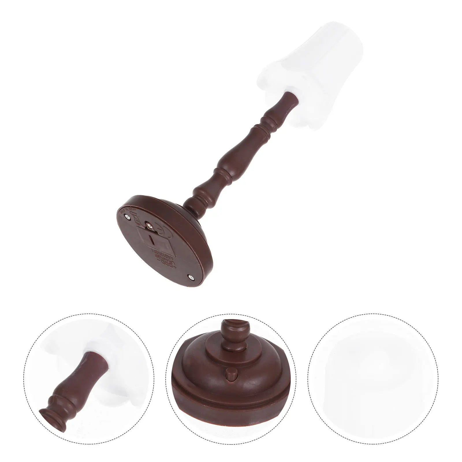 

2pcs Light Vintage Decor Table Lamp Bedroom Desk Warm Coffee Color Mini Bedside Lamps Plastic Material