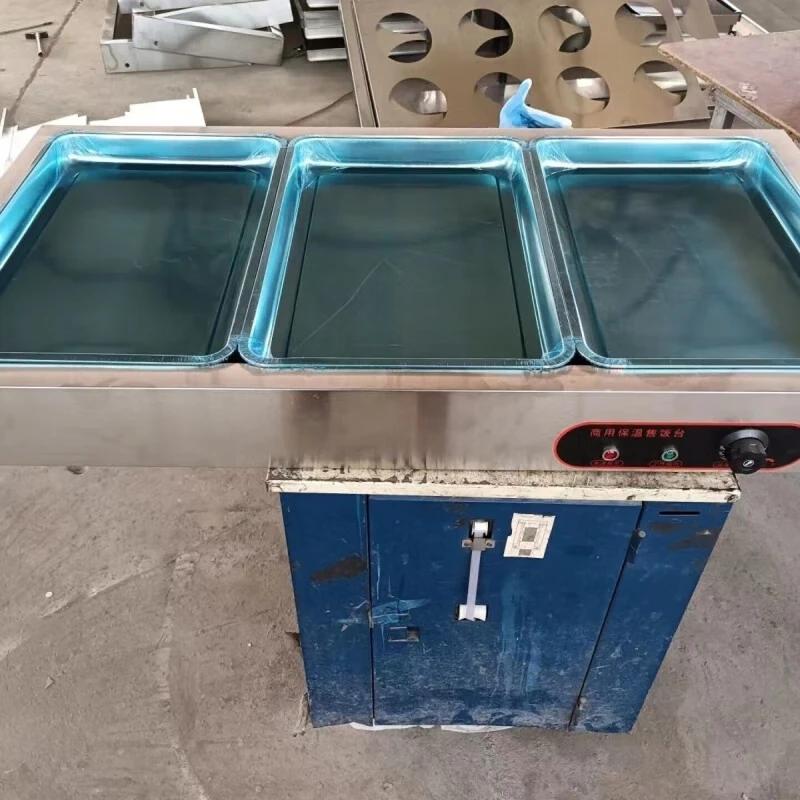 Fast food insulation table Commercial heating Desktop hot dishes Stainless steel hot braised meat for sale Dining table Steaming
