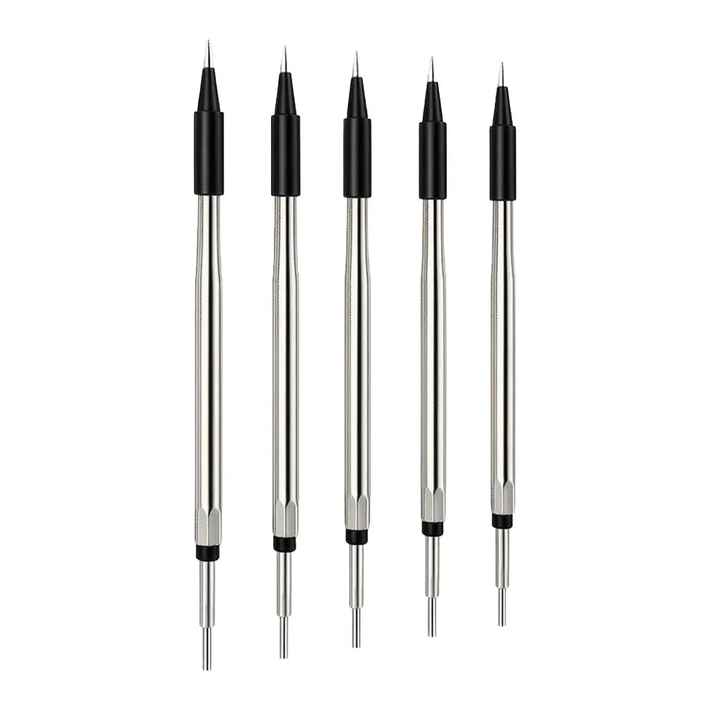 5pcs C210 Soldering Iron Tips With Integrated Heating Core Chisel Round Horseshoe For Portable USB Station Repair Tool