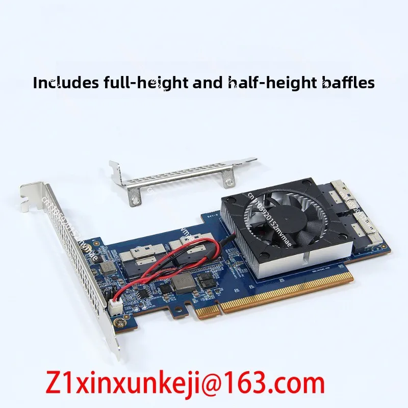 PCIe4.0 X16 To NVMe SSD Hard Drive Graphics Card Expansion Card Non Split Design PEX88048