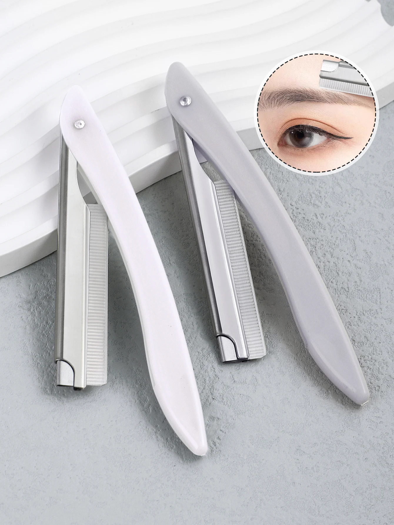 2er-Pack Rasiermesser Augenbrauen-Trimmer, Edelstahl-Haartrimmer, Professioneller Gesichts-Augenbrauenrasierer, nur für Männer und Frauen. – Detail 17