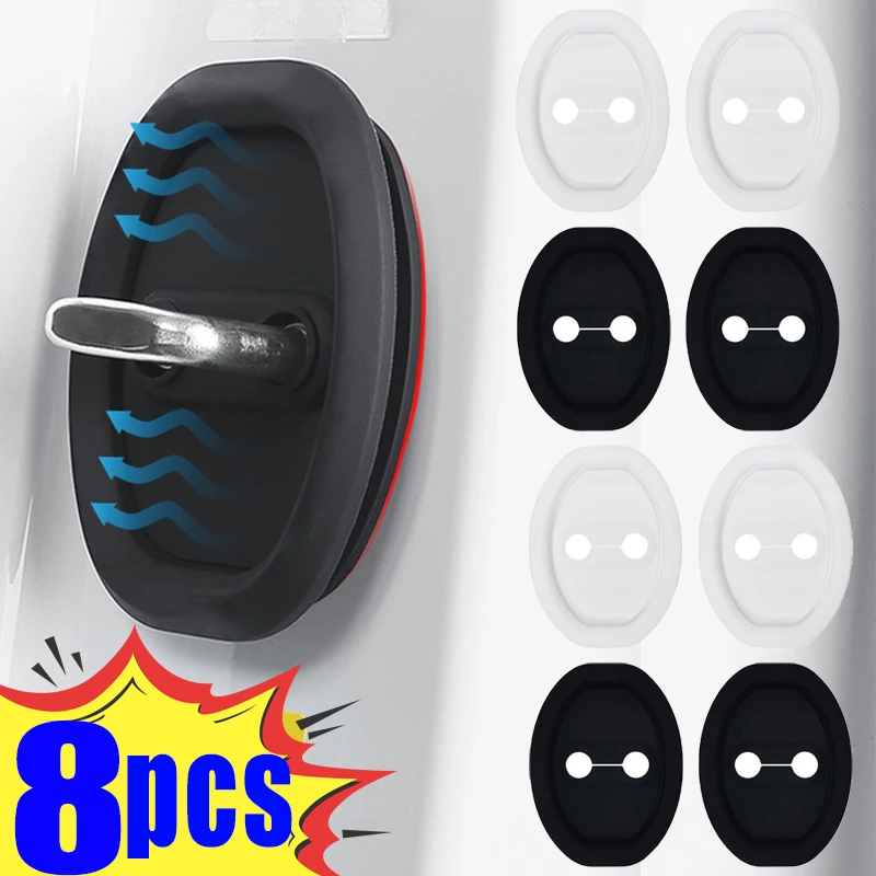 Car Door Mute Cushion Auto Doors Shock Absorber Silicone Cushion Anti-collision Stickers Door Lock Buckle Protective Pads Covers