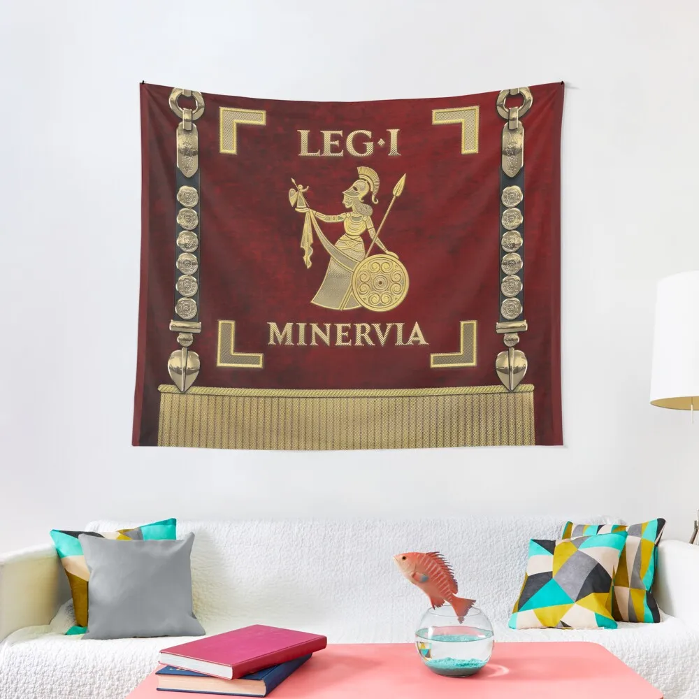 Standard of the Minerva's First Legion - Vexillum of Legio I Minervia Tapestry Aesthetic Home Decor Bed Room Decoration Tapestry