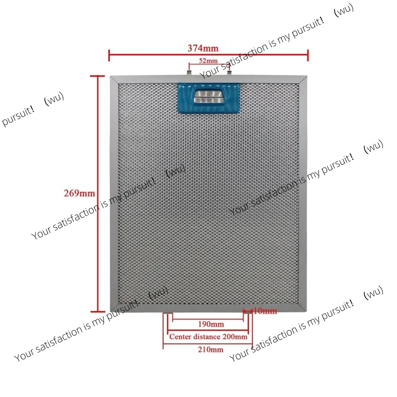 

374X269 220X320 325X190 184X455 range hood filter, exhaust hood metal dust filter